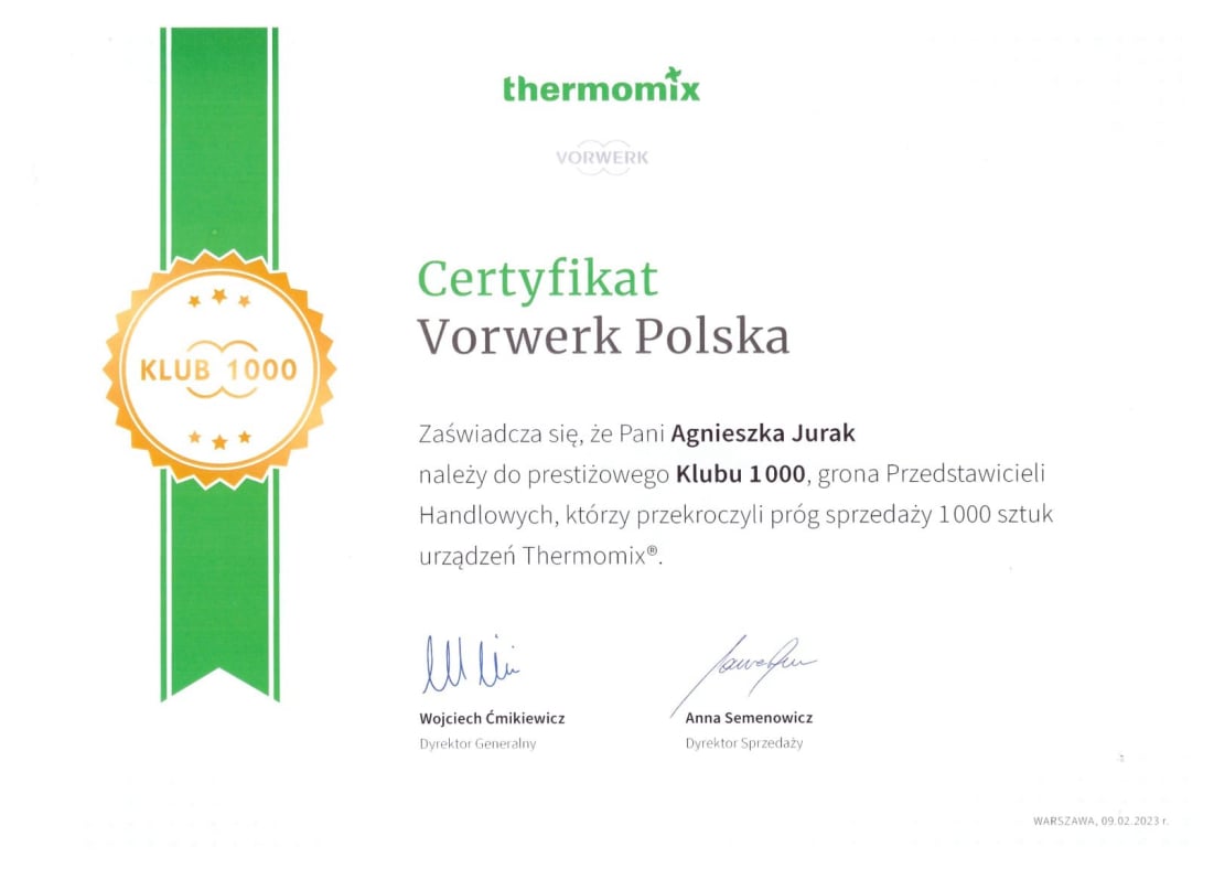 Agnieszka Jurak Przedstawiciel Vorwerk Thermomix TM6 TM7