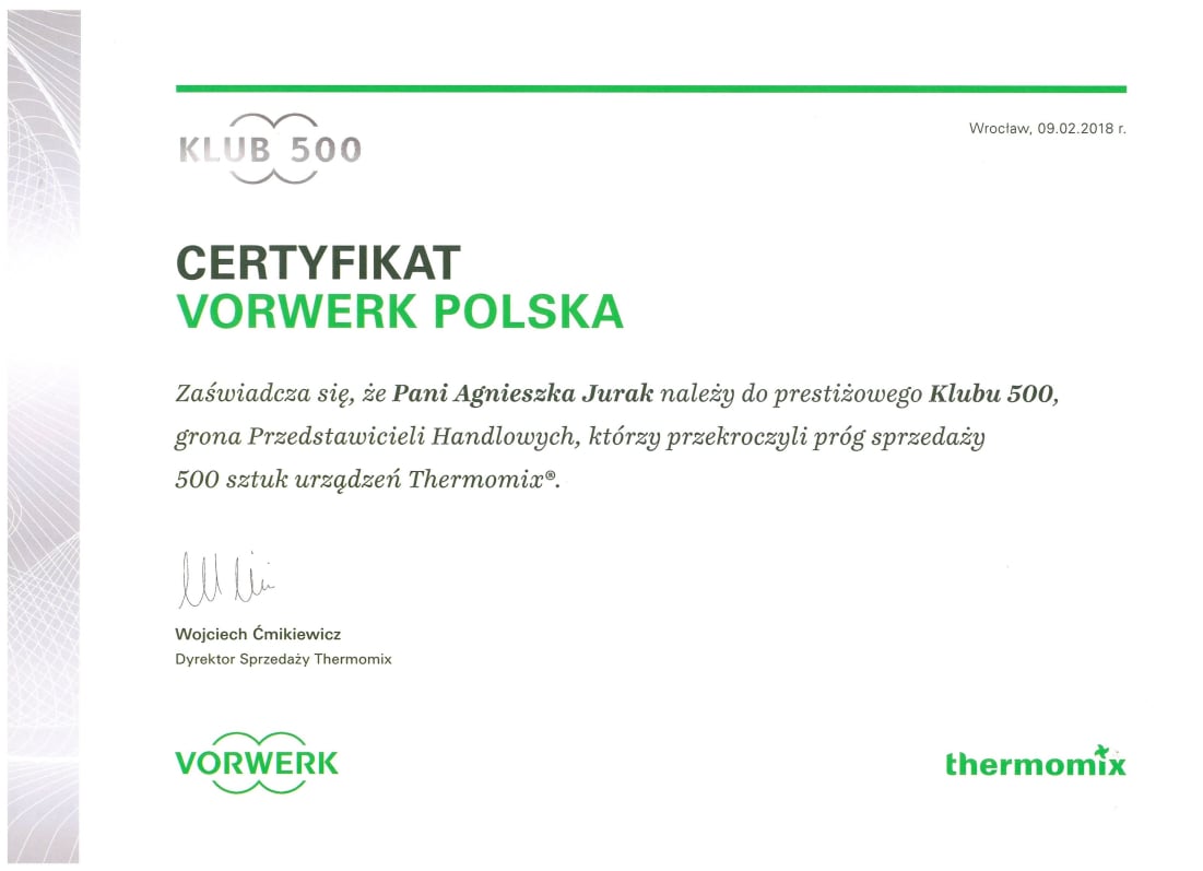 Agnieszka Jurak Przedstawiciel Vorwerk Thermomix TM6 TM7